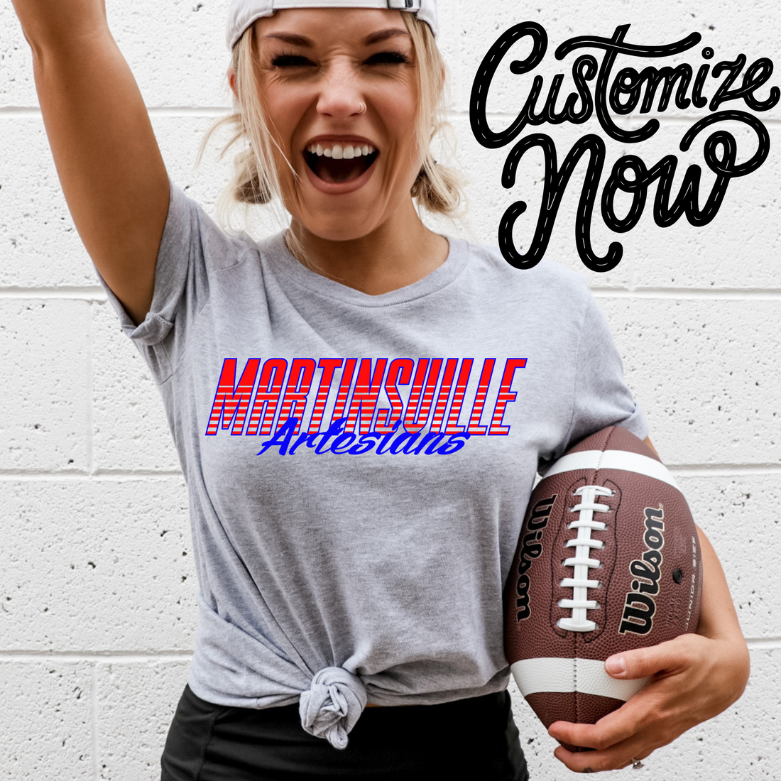 Artesians Striped Grey T-Shirt – Unisex School Spirit Tee