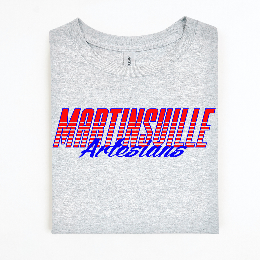 Artesians Striped Grey T-Shirt – Unisex School Spirit Tee