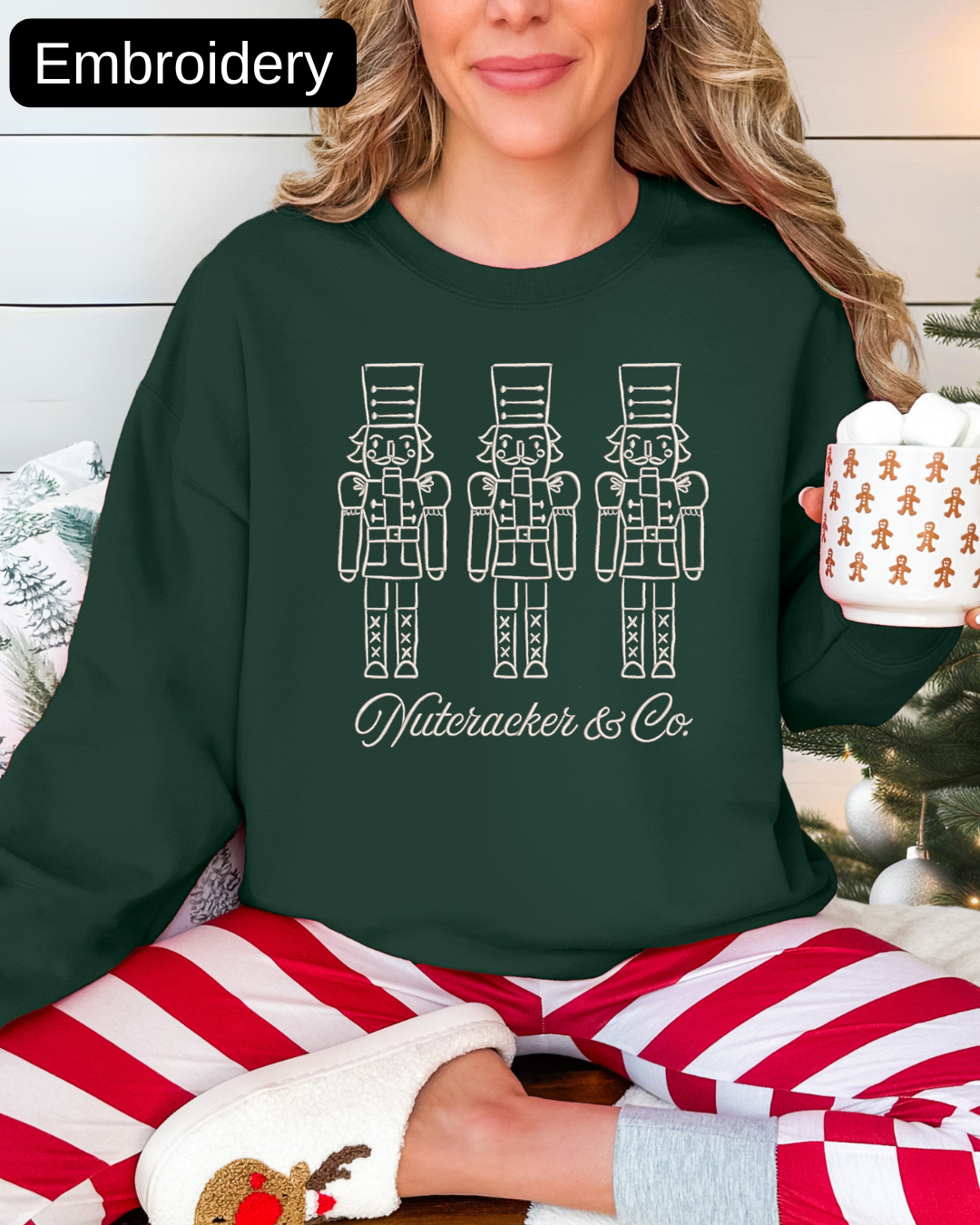Nutcracker & Co. Embroidered Christmas Sweatshirt