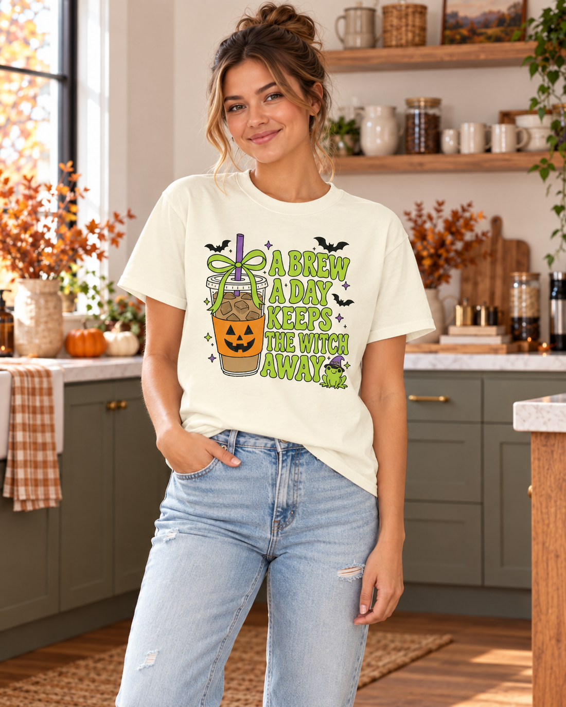 A Brew a Day Keeps the Witch Away Comfort Colors Shirt