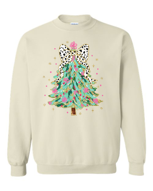 christmas tree Christmas tee line SAND SWEATSHIRT